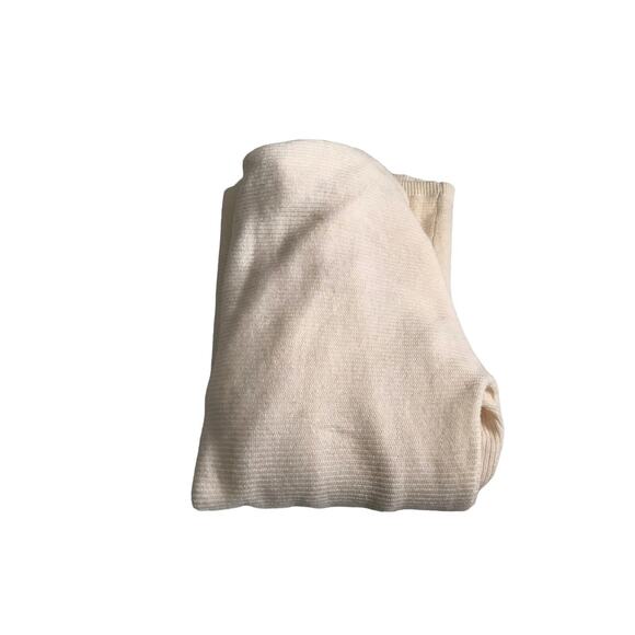 Ann Taylor Loft Sweater Size S Ivory Ribbed Draped Neck Wool Blend Long Sleeve - Picture 11 of 11